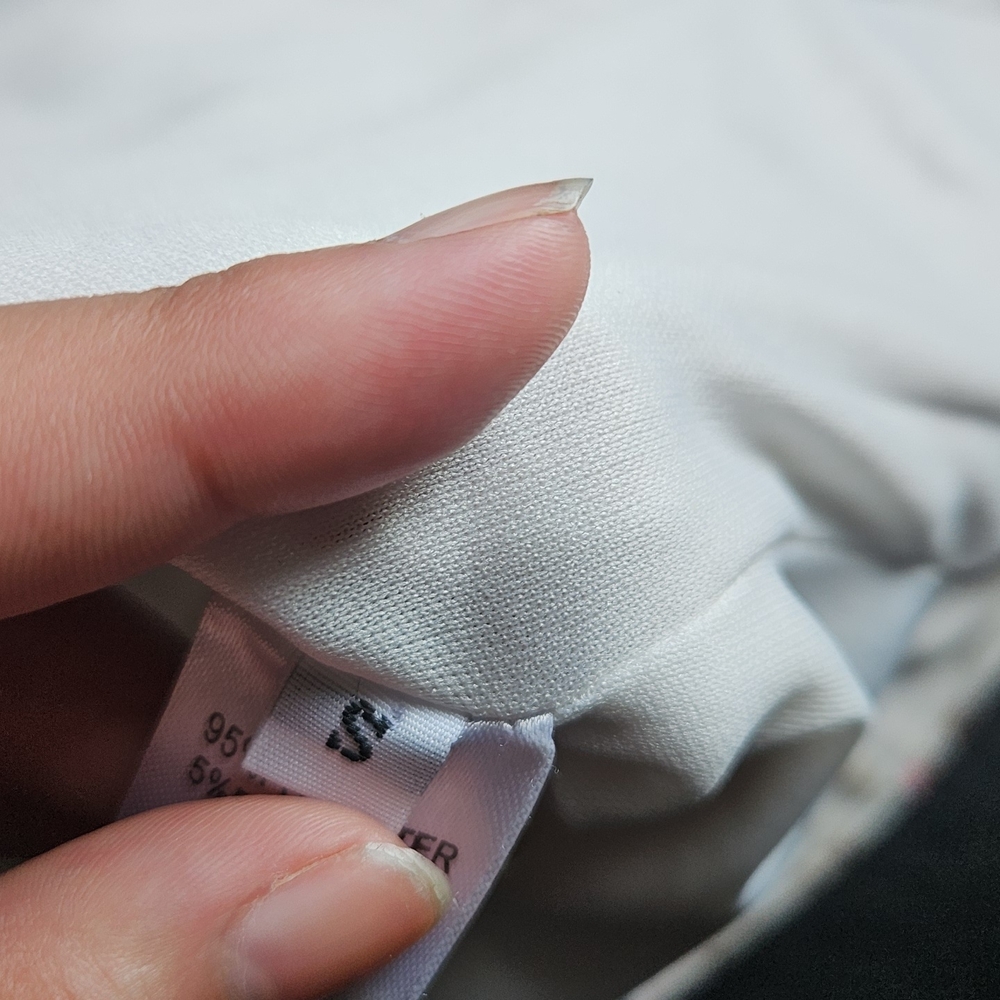 Source Unknown Floral Crop Top - Pink And White - image 4